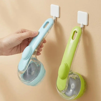 2026 Universal 2-In-1 Pet Bath Brush with Built-In Soap Dispenser - Ergonomic Design for Effortless Bathing and Grooming of Dogs & Cats
