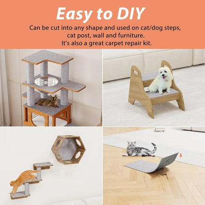Ultimate Cat Scratching Mat - Self-Adhesive, Trimmable Carpet for Protecting Your Furniture from Scratches