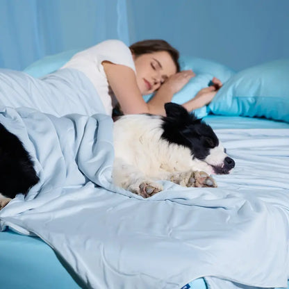 Bedsure Premium Cooling Blanket for Dogs & Cats - Lightweight, Breathable, and Machine Washable for Ultimate Comfort