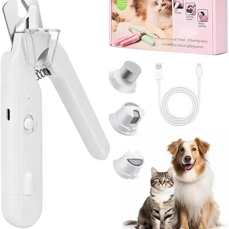 Revolutionary LINKEVAP 2-In-1 Pet Nail Clipper & Grinder Set - Ultra Quiet Rechargeable Trimmer for Dogs and Cats of All Sizes