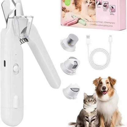 Revolutionary LINKEVAP 2-In-1 Pet Nail Clipper & Grinder Set - Ultra Quiet Rechargeable Trimmer for Dogs and Cats of All Sizes