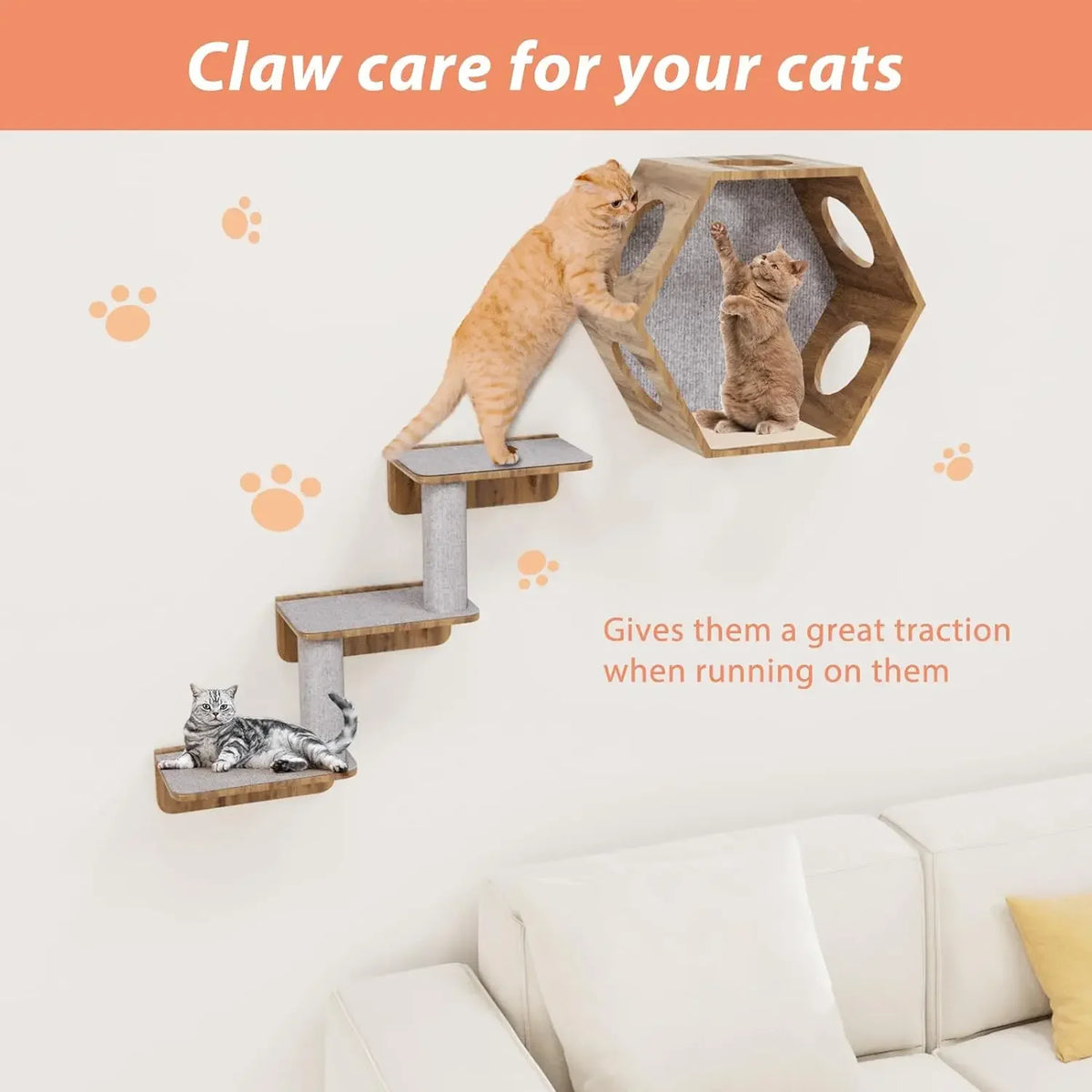 Ultimate Cat Scratching Mat - Self-Adhesive, Trimmable Carpet for Protecting Your Furniture from Scratches