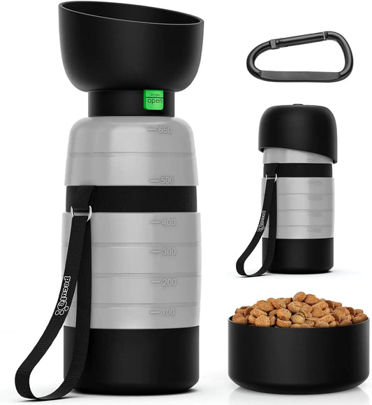 Upgraded Dog Water Bottles, Portable, Accompanying Pet Water Cup for Going Out, Outdoor Water Cup, Food Travel Bowls, 650Ml