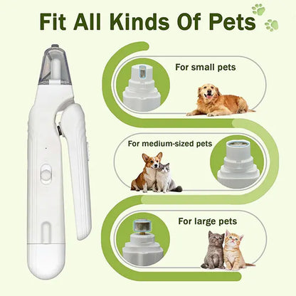 Revolutionary LINKEVAP 2-In-1 Pet Nail Clipper & Grinder Set - Ultra Quiet Rechargeable Trimmer for Dogs and Cats of All Sizes