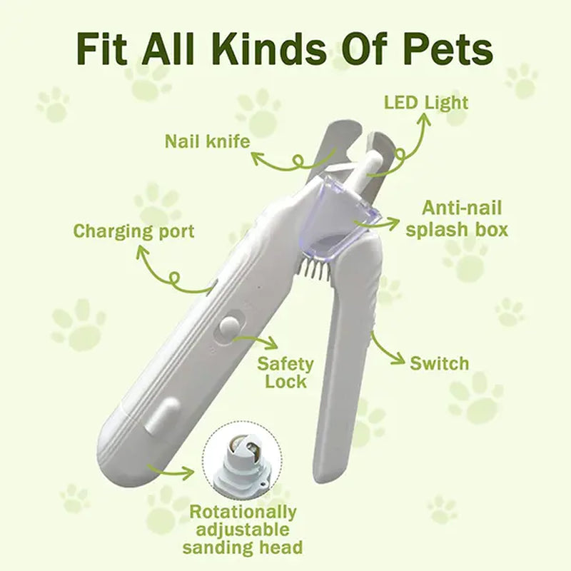 Revolutionary LINKEVAP 2-In-1 Pet Nail Clipper & Grinder Set - Ultra Quiet Rechargeable Trimmer for Dogs and Cats of All Sizes