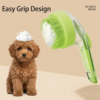 2026 Universal 2-In-1 Pet Bath Brush with Built-In Soap Dispenser - Ergonomic Design for Effortless Bathing and Grooming of Dogs & Cats