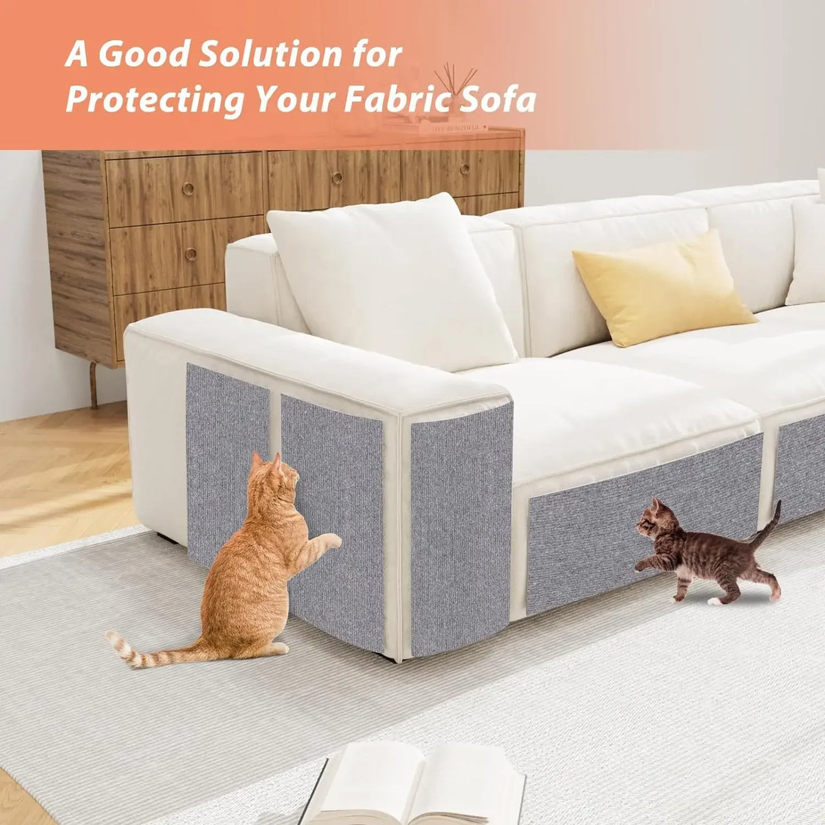Ultimate Cat Scratching Mat - Self-Adhesive, Trimmable Carpet for Protecting Your Furniture from Scratches