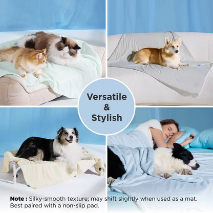 Bedsure Premium Cooling Blanket for Dogs & Cats - Lightweight, Breathable, and Machine Washable for Ultimate Comfort